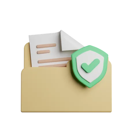 Approved Folder  3D Illustration