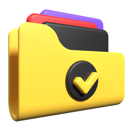 Approved Folder  3D Illustration