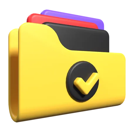 Approved Folder  3D Illustration