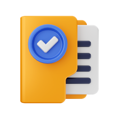 Approved Folder 3D Icon