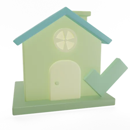Approved Home  3D Icon