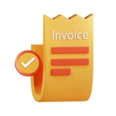 Approved Invoice  3D Icon