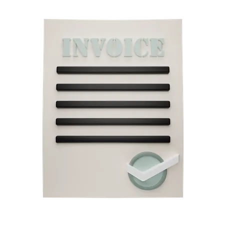 Approved Invoice  3D Icon