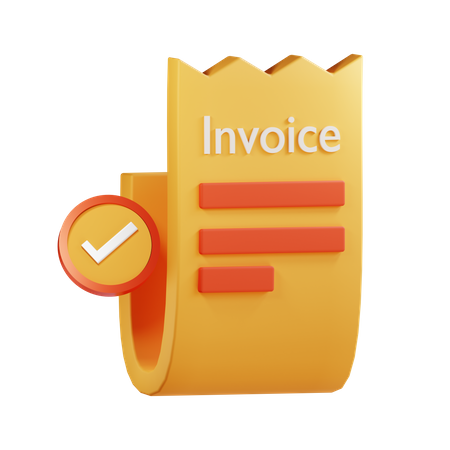 Approved Invoice 3D Icon