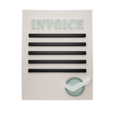 Approved Invoice  3D Icon