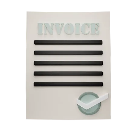 Approved Invoice 3 D Icon 3D Icon