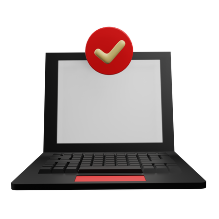 Approved Laptop  3D Icon