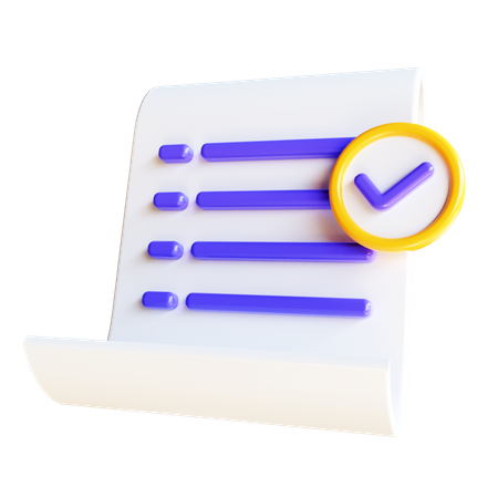 Approved List  3D Icon