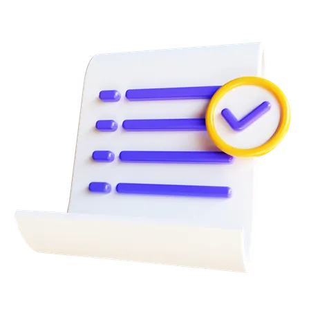 Approved List  3D Icon