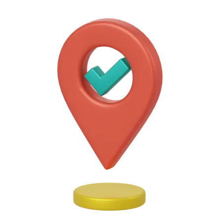 Approved Location  3D Icon