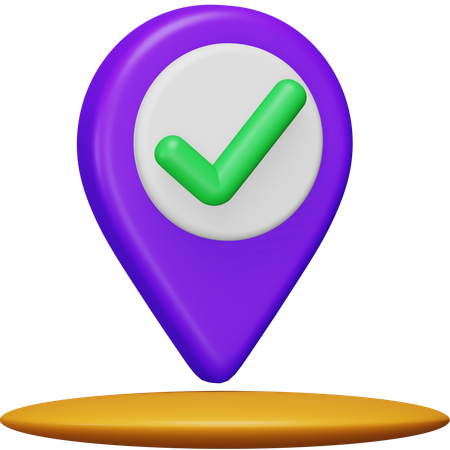 Approved Location  3D Icon