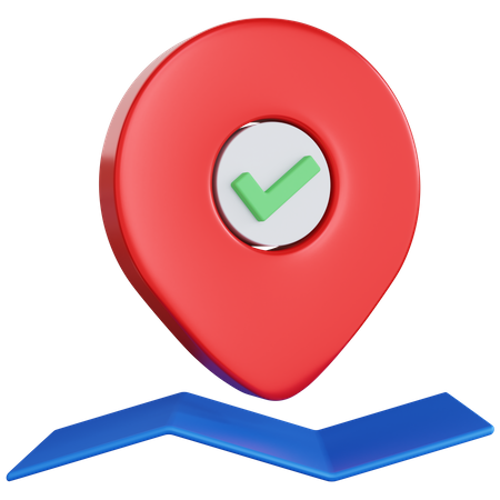 Approved Location 3D Icon