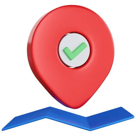 Approved Location 3D Icon