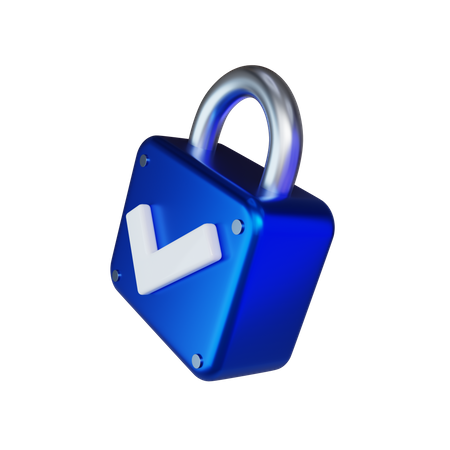 Approved Lock  3D Icon