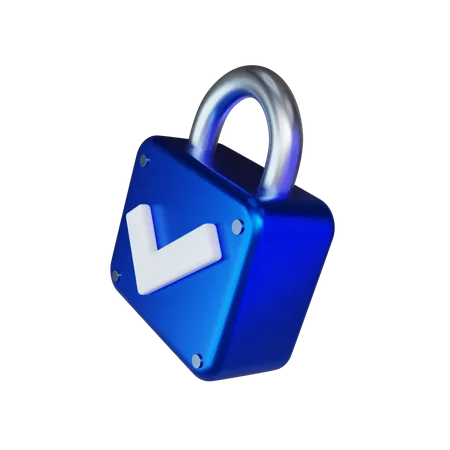 Approved Lock  3D Icon