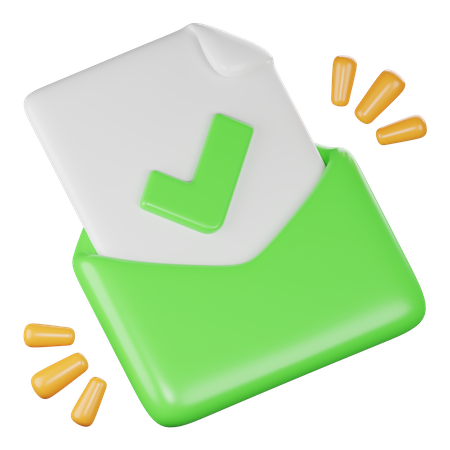 Approved Mail  3D Icon