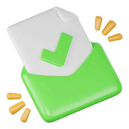 Approved Mail  3D Icon