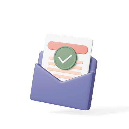 Approved Mail  3D Icon