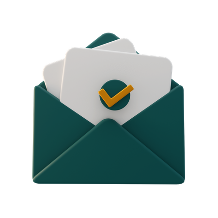 Approved Mail  3D Illustration