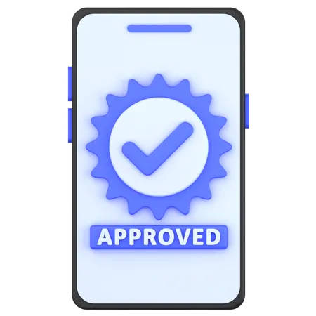 Approved Mobile  3D Icon