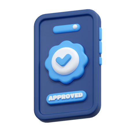 Approved mobile  3D Icon