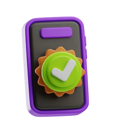 Approved Mobile  3D Icon