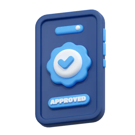 Approved mobile  3D Icon