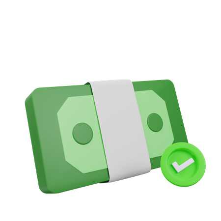 Approved Money  3D Icon