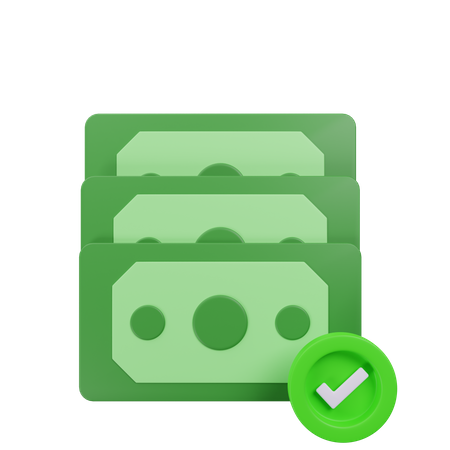 Approved Money  3D Icon