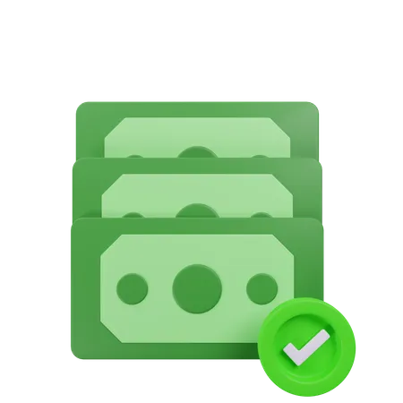 Approved Money  3D Icon