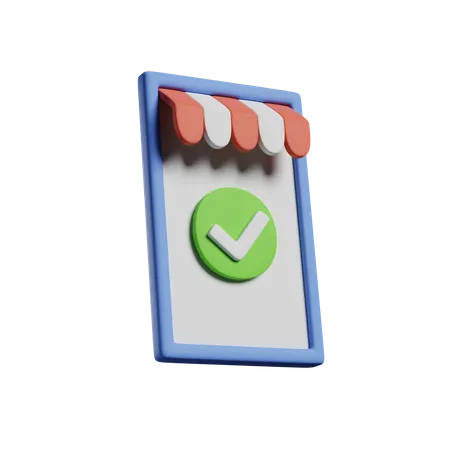 Approved Online Shop  3D Icon