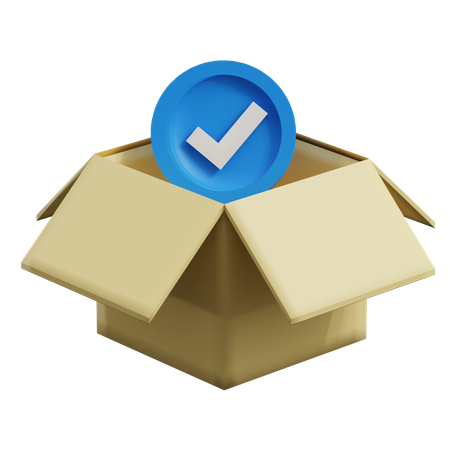 Approved Package  3D Icon
