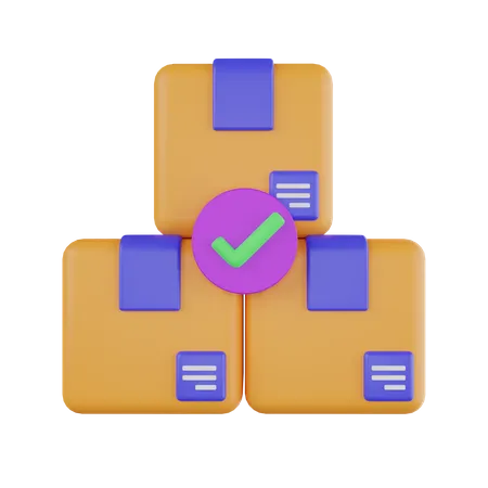 Approved Package 3D Icon