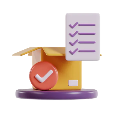 Item Checked Delivery Business Icon 3 D Illustration 3D Icon