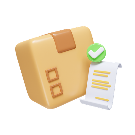 Approved Package Bill  3D Icon