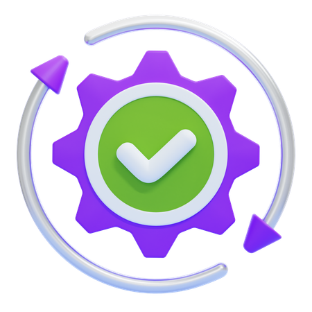 Approved Process  3D Icon