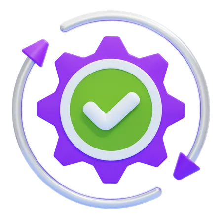 Approved Process  3D Icon