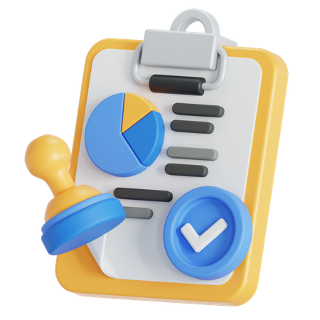 Approved report  3D Icon