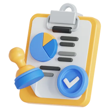 Approved report  3D Icon