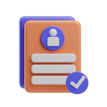 Approved Resume  3D Icon