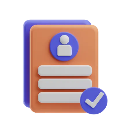 Approved Resume  3D Icon