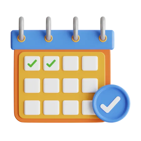 Approved Schedule  3D Icon