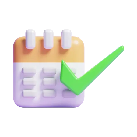 Approved Schedule  3D Icon