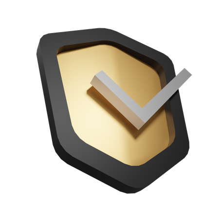 Approved Shield  3D Icon