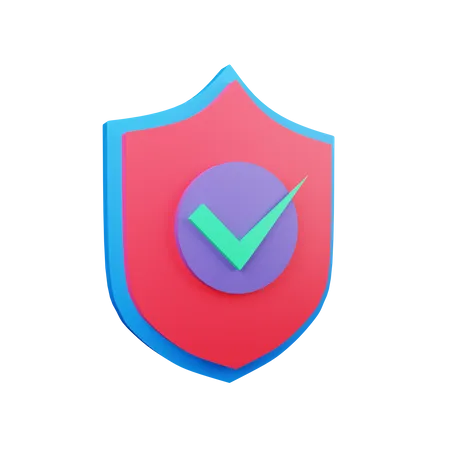 Approved Shield  3D Icon