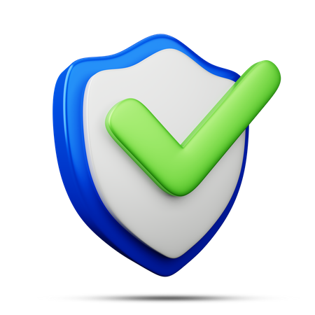 Approved Shield  3D Icon