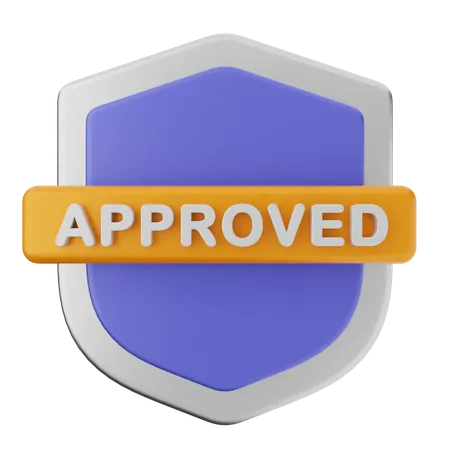 Approved Shield Protection  3D Icon