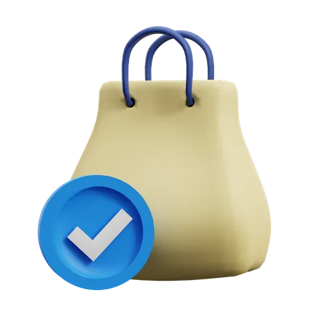 Approved Shopping Bag  3D Icon