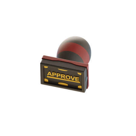 Approved Stamp  3D Icon