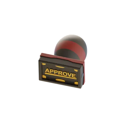 Approved Stamp  3D Icon